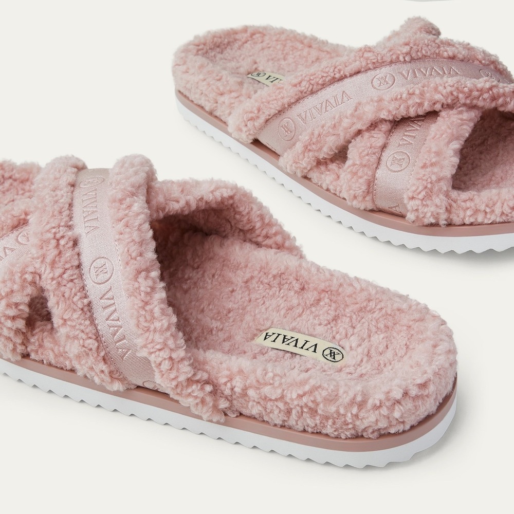 VIVAIA Furry Criss-Cross‎ Strap Slippers (Hannah) – EU 38 / US 7–7.5 - Picture 4 of 9
